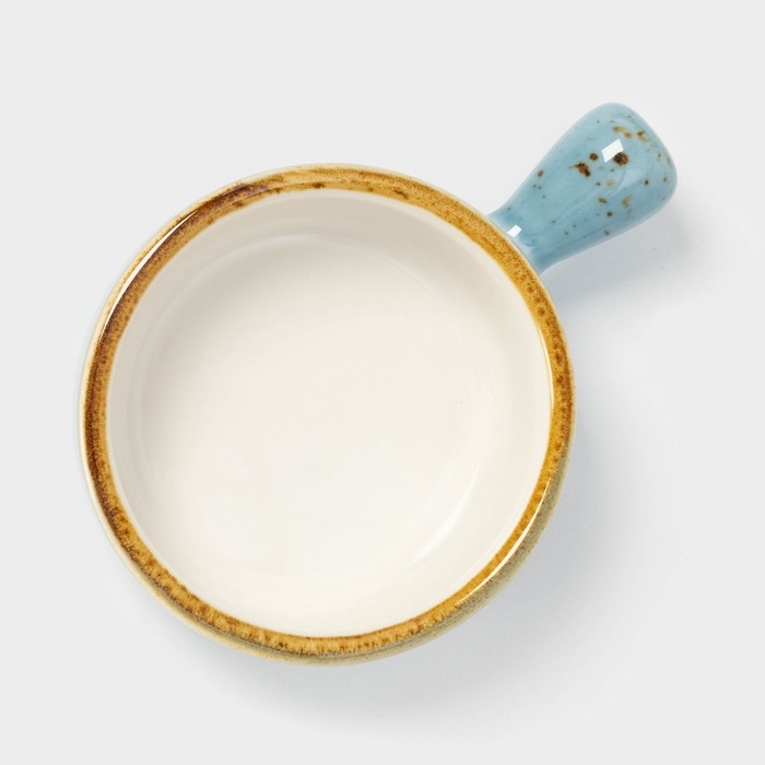 Кокотница фарфоровая Magistro «Церера», 100 мл, d=7,5 см, цвет голубой Кокотница фарфоровая Magistro «Церера», 100 мл, d=7,5 см, цвет голубой