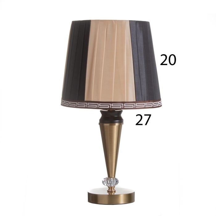 Лампа настольная Лампа настольная "Крис" 1х40Вт Е27 бронза 25х25х46,5см
