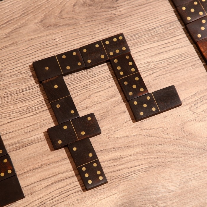 Игра настольная Игра настольная "Домино" в шкатулке 22х8,5х6,5 см, манговое дерево