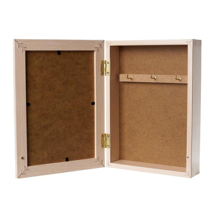 Ключница Ключница "Вензеля" 15х21 см молочный дуб МИКС