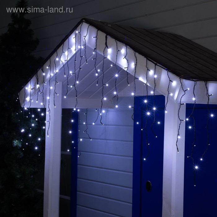 Гирлянда «Бахрома» 3 × 0.6 м, IP44, УМС, тёмная нить, 160 SMD-LED, свечение белое, 220 В Гирлянда «Бахрома» 3 × 0.6 м, IP44, УМС, тёмная нить, 160 SMD-LED, свечение белое, 220 В