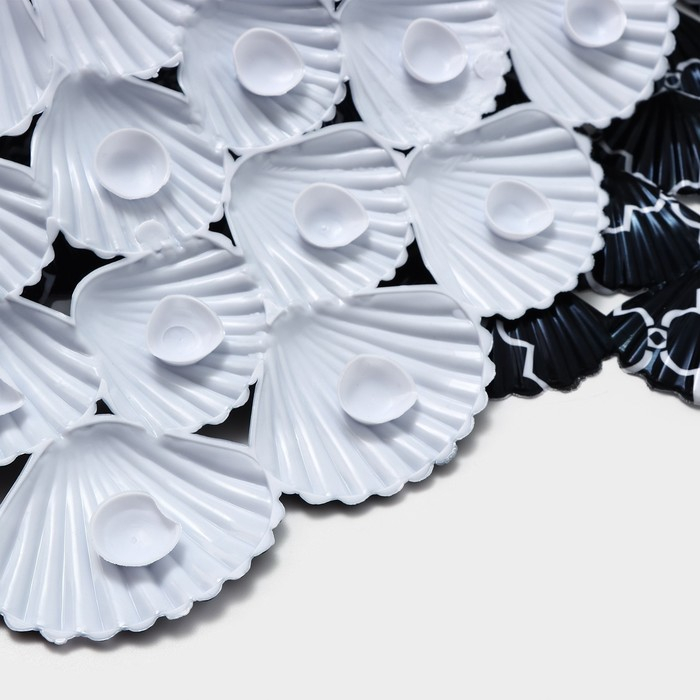 Коврик противоскользящий в ванну на присосках SAVANNA «Марокко», 37×68 см, цвет чёрный Коврик противоскользящий в ванну на присосках SAVANNA «Марокко», 37×68 см, цвет чёрный