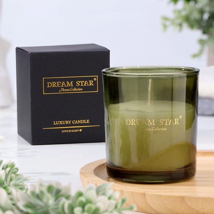 Свеча ароматическая в стакане  Свеча ароматическая в стакане "Dream Star", сливочно-ванильная, 7х8 см