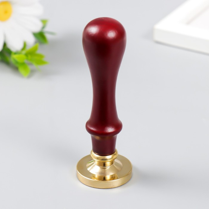 Печать для сургуча с деревянной ручкой "Олень в цветущем лесу" 9х2,5х2,5 см