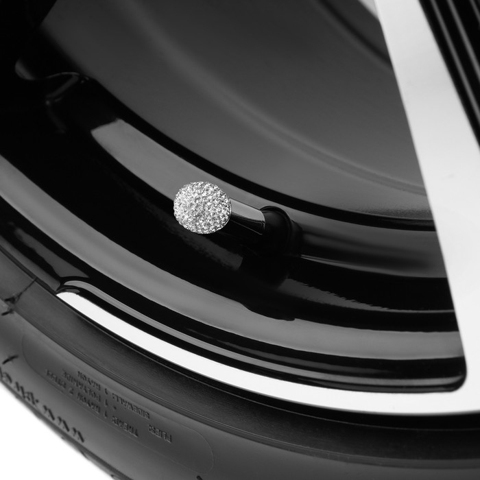 Колпачок на вентиль, Стразы хром, набор 4 шт Колпачок на вентиль, Стразы хром, набор 4 шт