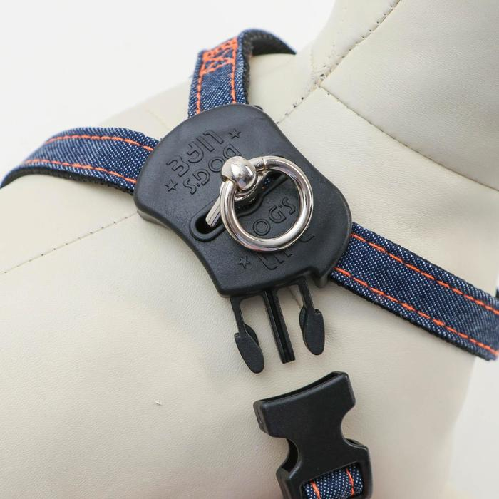 Шлейка многоразмерная регулируемая быстросъемная, ОГ+ОШ 40-70 см, до 15 кг, джинс-черная Шлейка многоразмерная регулируемая быстросъемная, ОГ+ОШ 40-70 см, до 15 кг, джинс-черная