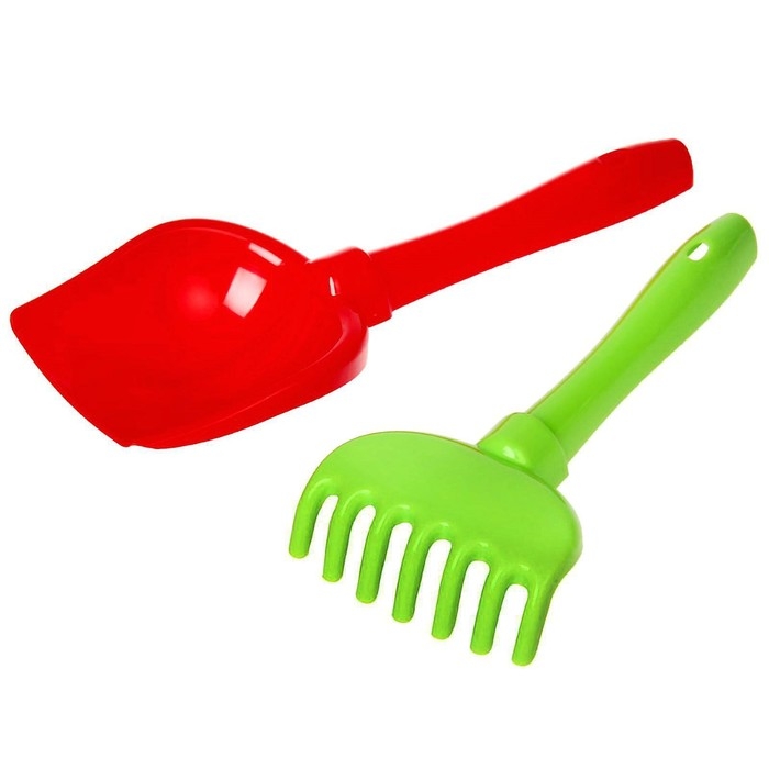 Набор для песочницы: лопатка, грабельки, цвета МИКС Набор для песочницы: лопатка, грабельки, цвета МИКС