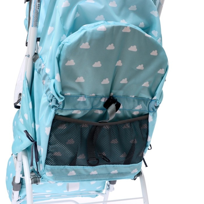 Санки-коляска «Наши детки 3-1К», принт с облачками, цвет голубой Санки-коляска «Наши детки 3-1К», принт с облачками, цвет голубой