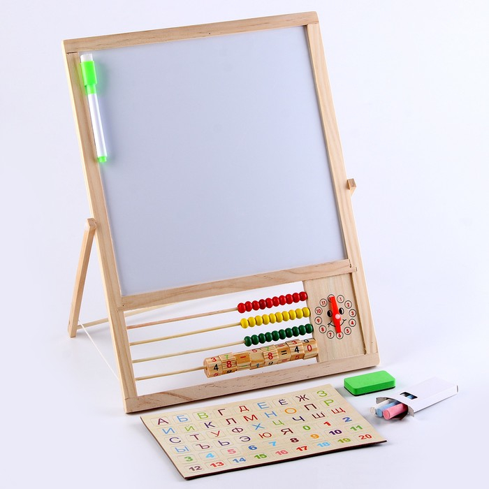 Доска магнитная двухсторонняя, на подставке, рабочее поле: 22 × 22 см Доска магнитная двухсторонняя, на подставке, рабочее поле: 22 × 22 см