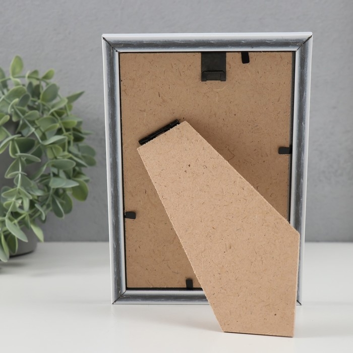 Фоторамка пластик Фоторамка пластик "МИРАМ" 10х15 см, белый (пластиковый экран)