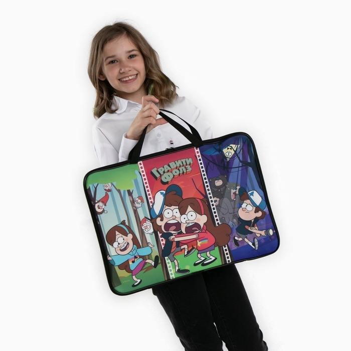 Папка с ручками текстильная А3, 20х470х350 мм, Гравити Фолз Папка с ручками текстильная А3, 20х470х350 мм, Гравити Фолз