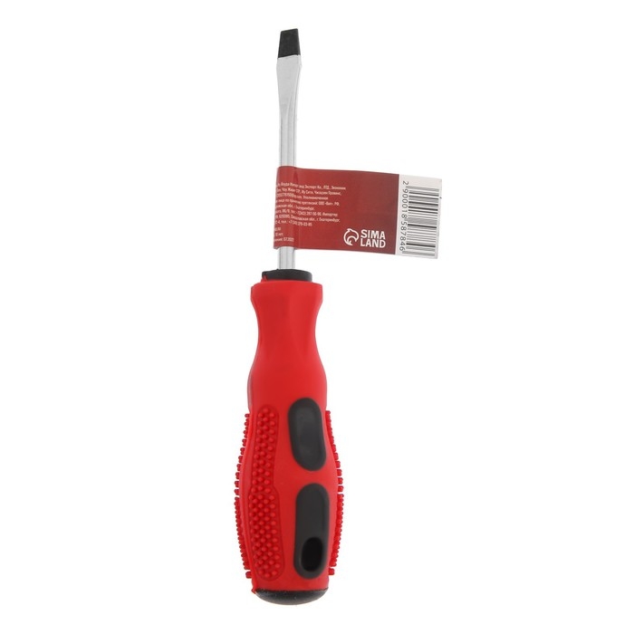 Отвертка шлицевая ЛОМ, магнит, двухкомпонентная рукоятка, SL6 х 75 мм Отвертка шлицевая ЛОМ, магнит, двухкомпонентная рукоятка, SL6 х 75 мм