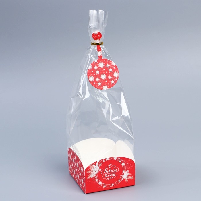 Пакет с коробкой «Новогодний подарок», 9 х 9 х 35 см, Новый год Пакет с коробкой «Новогодний подарок», 9 х 9 х 35 см, Новый год