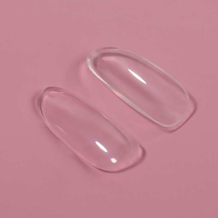 Типсы для наращивания ногтей, 500 шт, форма овал, 10 размеров, цвет прозрачный