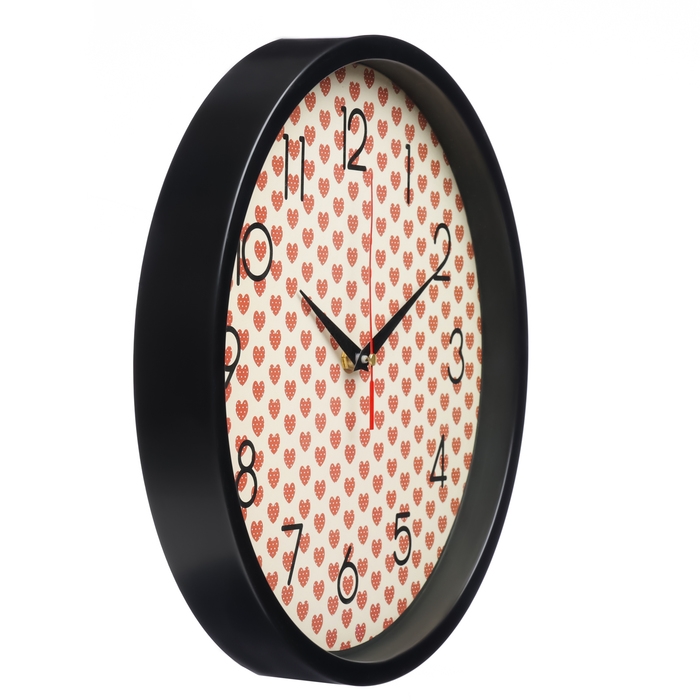 Часы настенные  Часы настенные "Сердечки", d-30 см, плавный ход