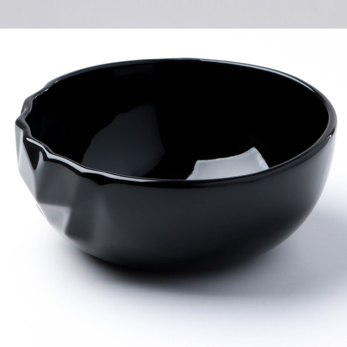Салатник керамический «Обсидиан», 16.5 х 7 см, 900 мл, цвет чёрный