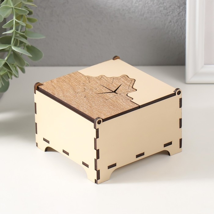 Шкатулка комбинированная  Шкатулка комбинированная "Лист" 10,5х10х7 см