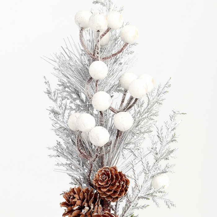 Новогодний декор &laquo;Серебрянная веточка&raquo;, 35 &times; 16 &times; 6 см