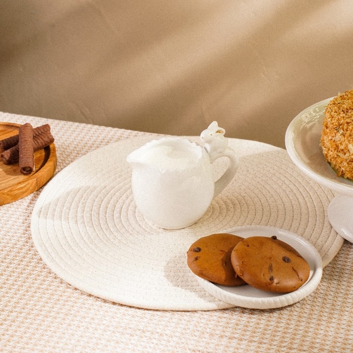 Молочник керамический SL Home «Лесные кролики», 450 мл, 15×10 см, цвет белый Молочник керамический SL Home «Лесные кролики», 450 мл, 15×10 см, цвет белый