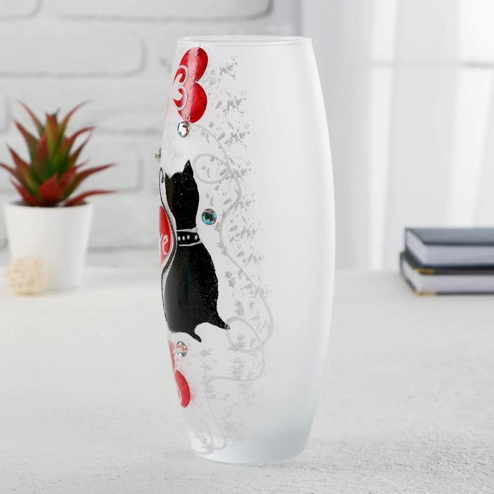 Ваза стекло Ваза стекло "Кошка" 2, d-7.5см 10х26 см, v=1.7л