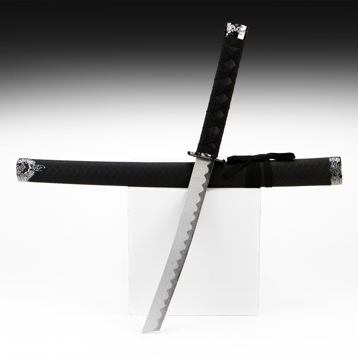 Сувенирное оружие «Катана», без подставки, чёрные ножны под змеиную кожу, матовый 70 см Сувенирное оружие «Катана», без подставки, чёрные ножны под змеиную кожу, матовый 70 см