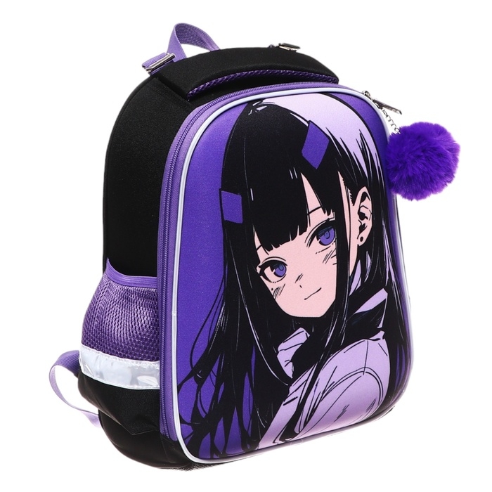 Рюкзак каркасный, 35х26х13, Seventeen, девочка EVA, фиолетовый