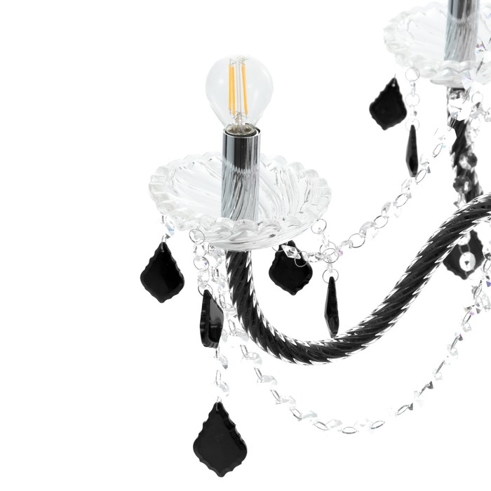 Люстра Люстра "Карина" 8хЕ14 40Вт черный 75х75х100-130см BayerLux