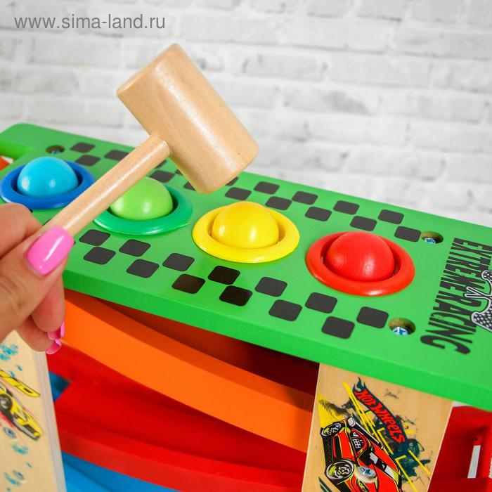 Автотрек 3 в 1 «Стучалка, гонки и боулинг», 32 × 14 × 29 см Автотрек 3 в 1 «Стучалка, гонки и боулинг», 32 × 14 × 29 см