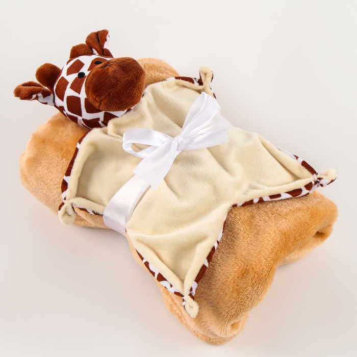 Набор подарочный: Комфортер 27 см + плед 71х125 см, «Жираф» Набор подарочный: Комфортер 27 см + плед 71х125 см, «Жираф»