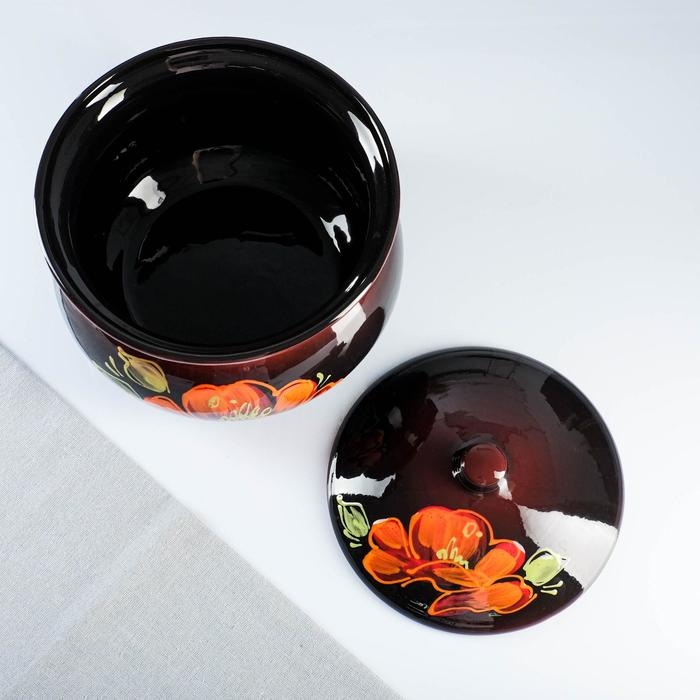 Супница  Супница "Псковская" 3,6л / 20х23см, мак на черном