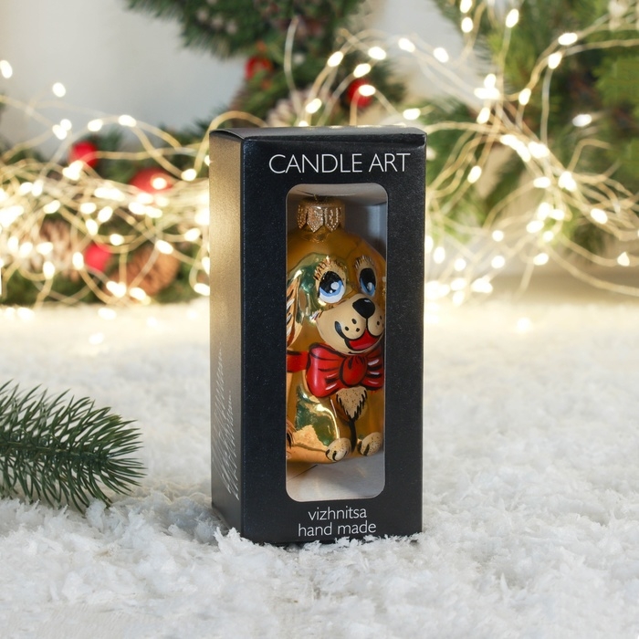 Ёлочная игрушка Ёлочная игрушка "Собачка 1-09" 8,8 см