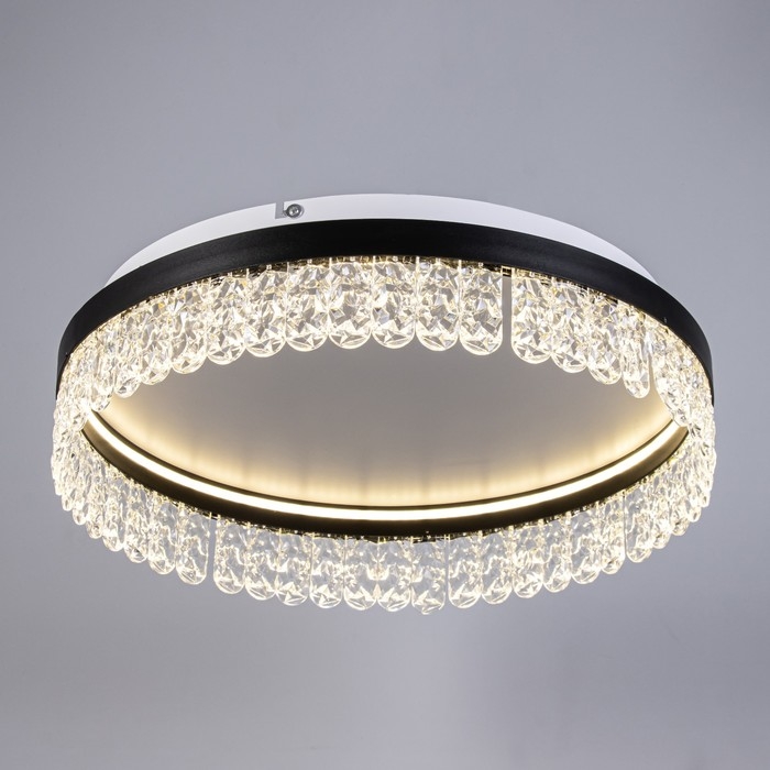 Люстра Люстра "Бахрома" LED 63Вт 3000-6000К черное золото 50х50х12смсм