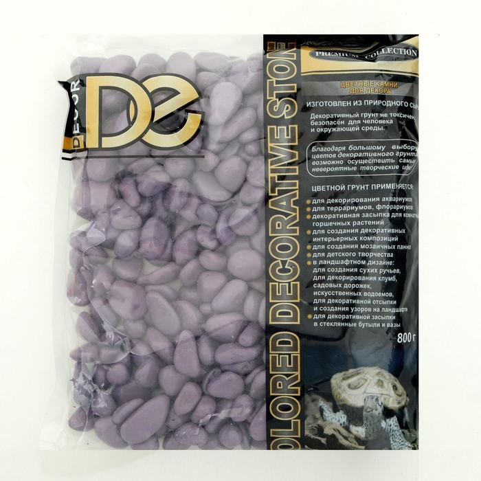 Грунт для аквариума  Грунт для аквариума "Галька цветная,  сиреневая" 800г фр.8-12 мм