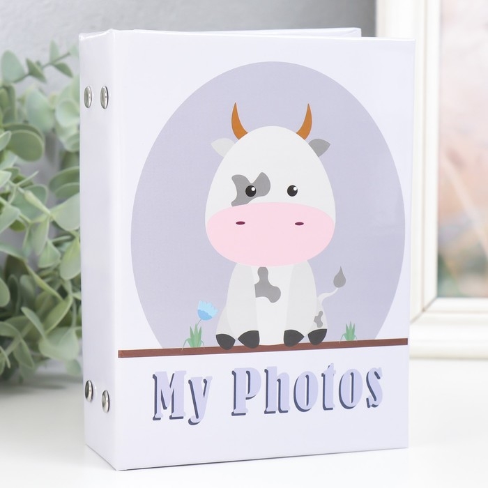 Фотоальбом на 96 фото 10х15 см  Фотоальбом на 96 фото 10х15 см "Коровка на лужайке" 16,5х12х5,5 см