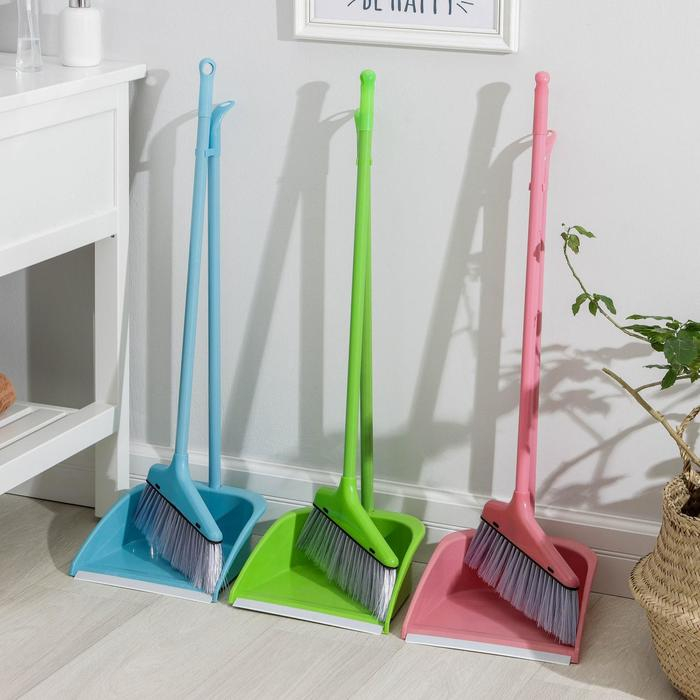 Щётка для пола Доляна, совок 25×26 см, щётка 23 см, металлическая ручка 78 см, цвет МИКС Щётка для пола Доляна, совок 25×26 см, щётка 23 см, металлическая ручка 78 см, цвет МИКС