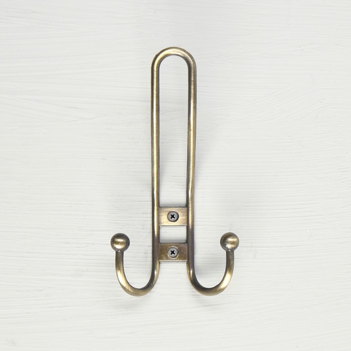 Крючок мебельный ТУНДРА TKT002, трехрожковый, бронза Крючок мебельный ТУНДРА TKT002, трехрожковый, бронза