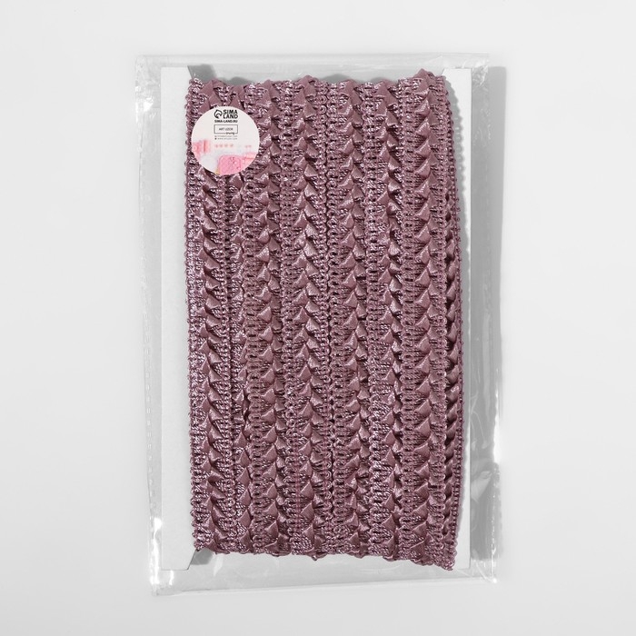 Тесьма декоративная «Самоса», 18 мм, 9,1 ± 0,5 м, цвет пыльная роза Тесьма декоративная «Самоса», 18 мм, 9,1 ± 0,5 м, цвет пыльная роза