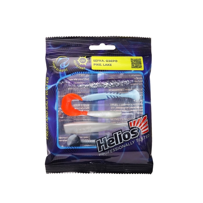 Набор силиконовых приманок на щуку Helios  Набор силиконовых приманок на щуку Helios "Озеро", 5 шт. (HS-PSET2)