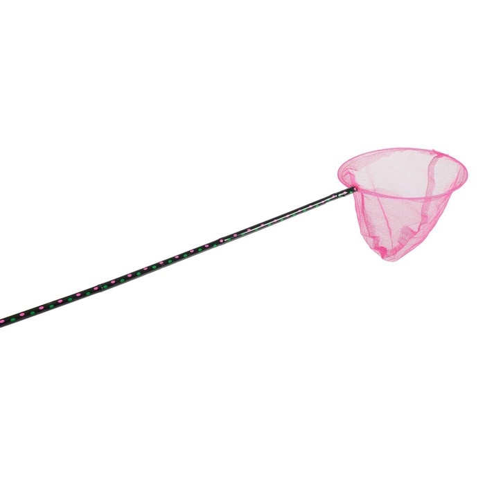 Сачок детский, ручка чёрный горох, 90 см, d=28 см, цвета МИКС Сачок детский, ручка чёрный горох, 90 см, d=28 см, цвета МИКС