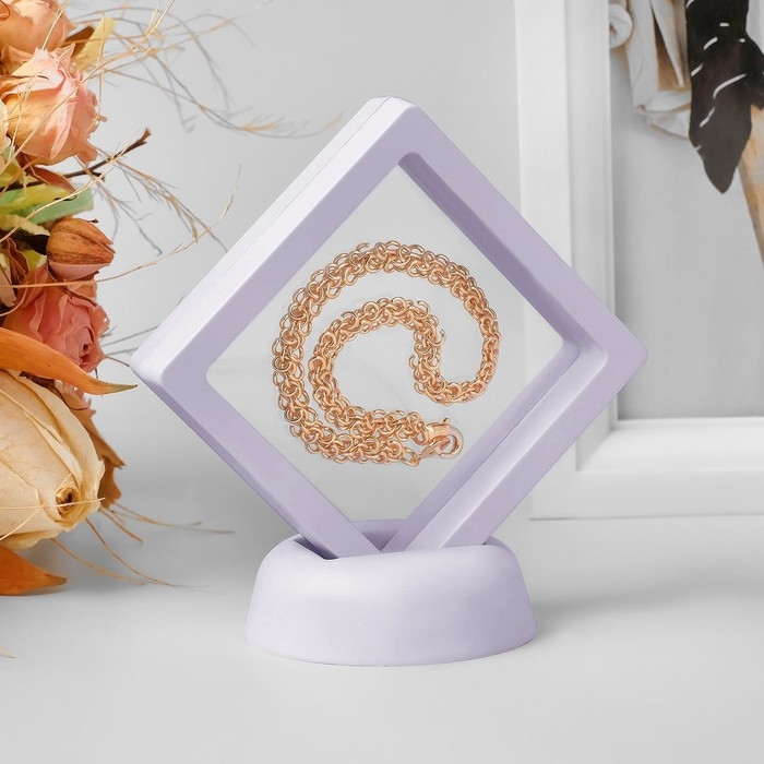 Подставка для украшений «Ромб», 7×3×7 см, цвет белый Подставка для украшений «Ромб», 7×3×7 см, цвет белый