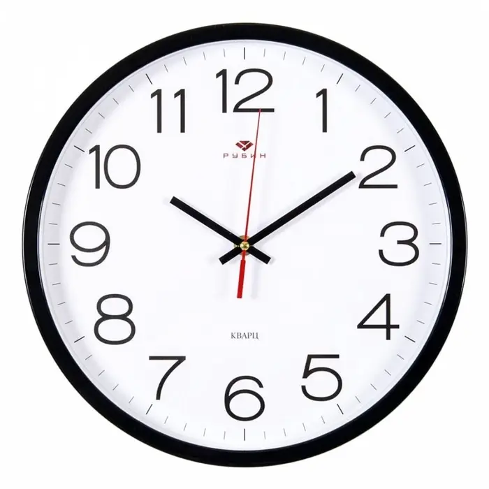 Часы настенные, интерьерные &laquo;Рубин&raquo;, 30 см, черные
