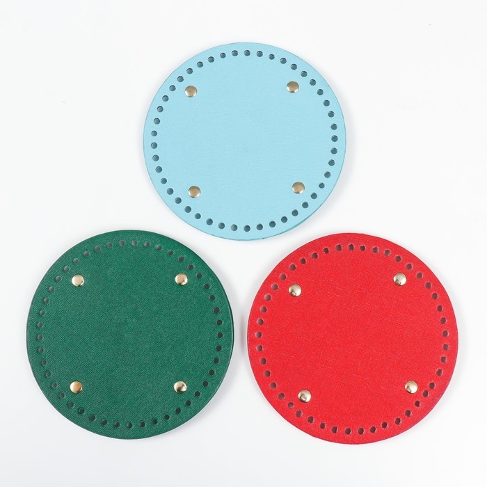 Основа для вязаных изделий кожзам Основа для вязаных изделий кожзам "Круглая. Модерн" МИКС 15х15 см