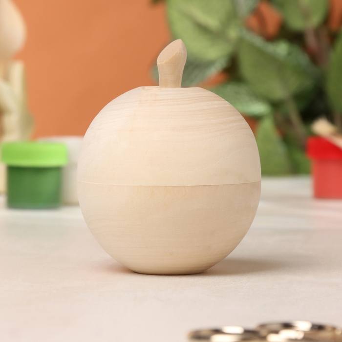 Заготовка для творчества Шкатулка Яблоко 7см Заготовка для творчества Шкатулка Яблоко 7см