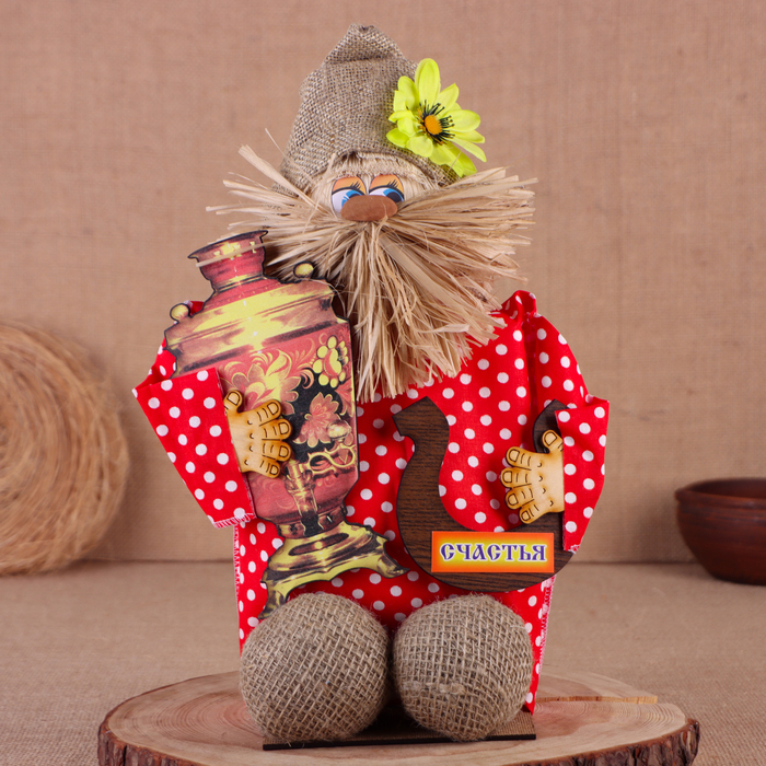 Оберег-домовой Оберег-домовой "Эксклюзив, с самоваром и подковой", микс