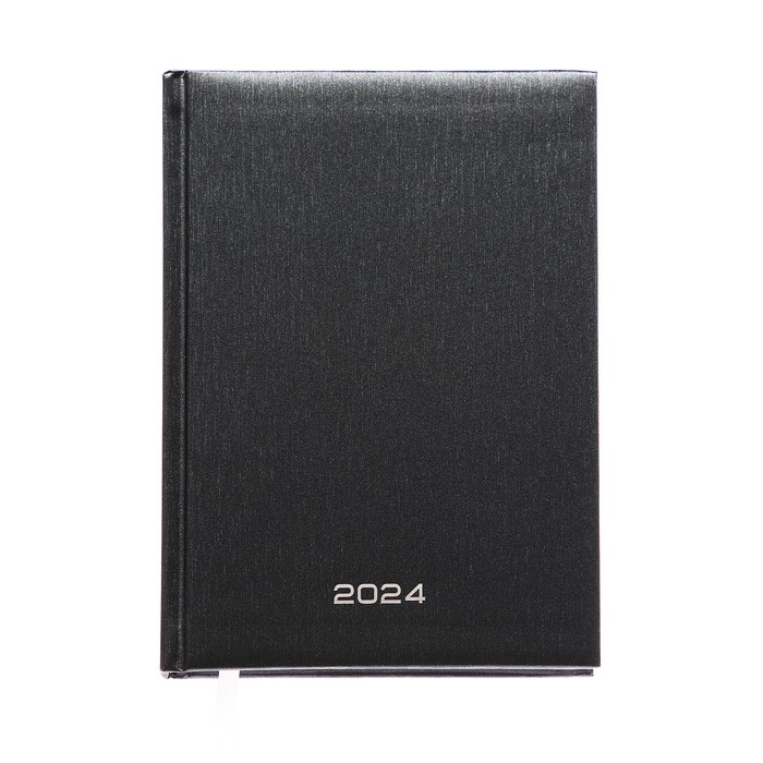 Ежедневник датированный 2024 года, А5, 176 листов, Attomex.Regent, обложка бумвинил, ляссе, блок 70 г/м2, чёрный Ежедневник датированный 2024 года, А5, 176 листов, Attomex.Regent, обложка бумвинил, ляссе, блок 70 г/м2, чёрный