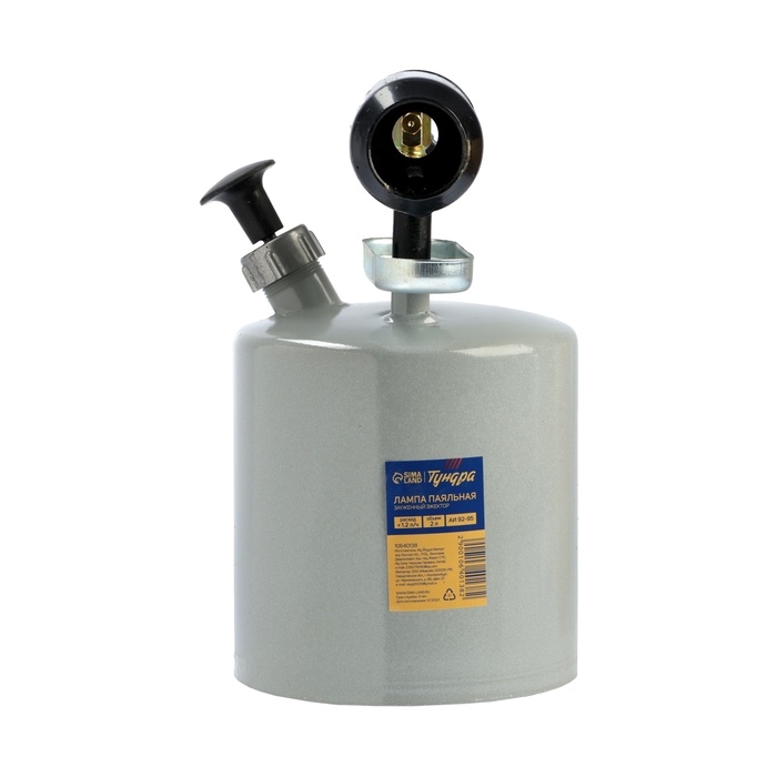 Лампа паяльная ТУНДРА, зауженный эжектор, расход <1.2 л/ч, АИ 92-95, объем 2 л Лампа паяльная ТУНДРА, зауженный эжектор, расход <1.2 л/ч, АИ 92-95, объем 2 л