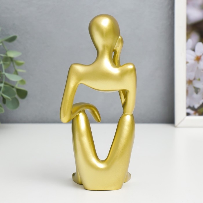 Сувенир полистоун  Сувенир полистоун "Абстракция - ожидание" золото 19х6х8 см