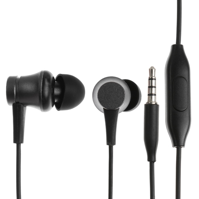 Наушники CB-53, проводные, вакуумные, микрофон, 1 м, Jack 3.5 мм, чёрные Наушники CB-53, проводные, вакуумные, микрофон, 1 м, Jack 3.5 мм, чёрные