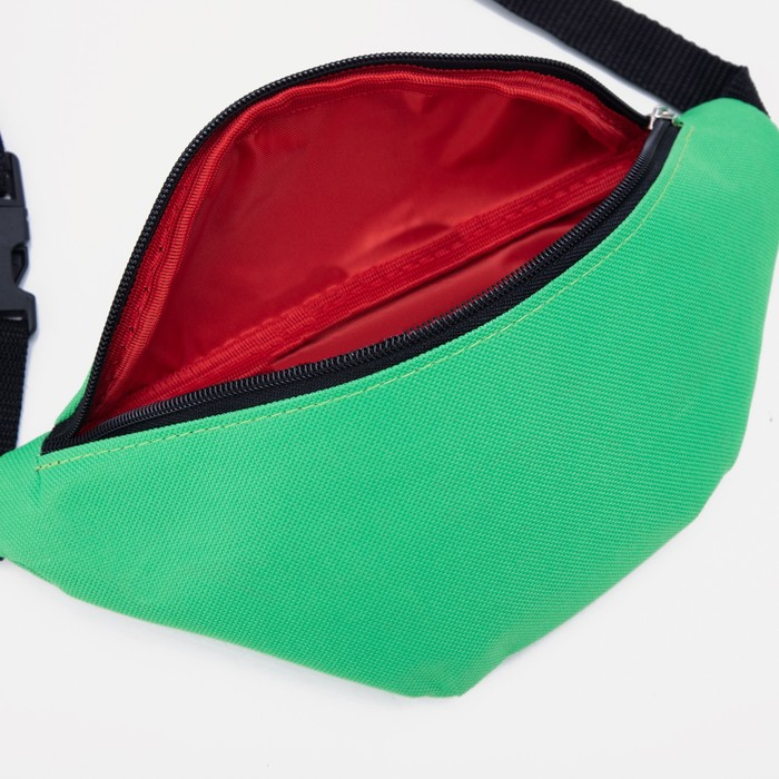 Поясная сумка на молнии, цвет зелёный Поясная сумка на молнии, цвет зелёный