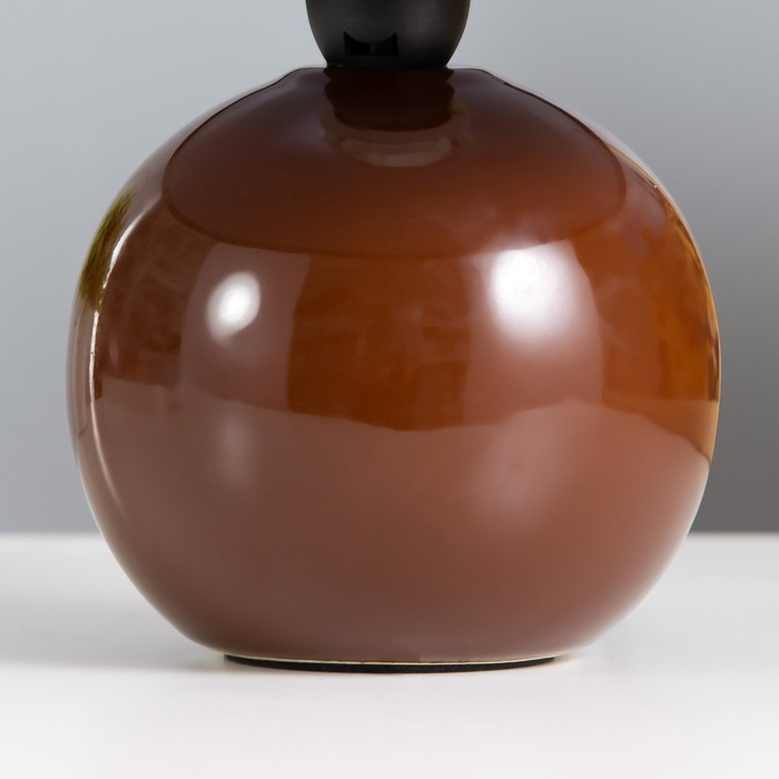 Светильник "Шар кофейный" h=20см (220В/60Вт/Е14) с абажуром RISALUX